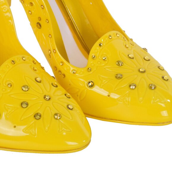 Dolce & Gabbana - Cinderella PVC Rhinestones Pumps Yellow EUR 37,5 - Picture 3 of 5